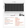 Retractable Baby Gate, 870 mm Tall, Extends up to 1800 mm Wide, Retractable Gate for Kids or Pets, Mesh Material, Easy to Instal