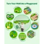 Crocodile Activity Wall Busy Board Panels, 9 Activities, Montessori Sensory Wall Toy for Kids 3-12 Years, Montessori Learning Ac