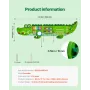 Crocodile Activity Wall Busy Board Panels, 9 Activities, Montessori Sensory Wall Toy for Kids 3-12 Years, Montessori Learning Ac