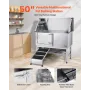 127 cm hundepleje badekar rustfrit stål w ramp vandfilter til