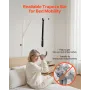 Trapeze Bar for Bed Mobility, Height-Adjustable Bed Trapeze with 2 Casters, 350LBS Weight Capacity Heavy Duty Pull Up Assist Bar