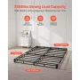 Box Spring, Queen Size Bed Frame with Washable Fabric Cloth, Heavy Duty Metal Frame for Queen Bed, 4 in Mattress Foundation, 350
