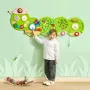 Caterpillar Activity Wall Busy Board Panels, 12 Activities, Montessori Sensory Wall Toy for Kids 3-12 Years, Montessori Learning
