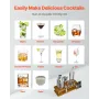 Cocktail Shaker Set, 18-Piece Stainless Steel Bar Tools with Bamboo Stand, Martini Bartender Kit Accessories | Mixer Spoon, Mudd