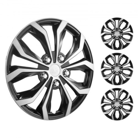 16 "Wheel Rim Cover Hubcaps Sæt med 4 Robust Hubcap til al vejrforbrug