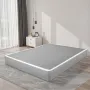 Box Spring, Queen Size Bed Frame with Washable Fabric Cloth, Heavy Duty Metal Frame for Queen Bed, 9 in Mattress Foundation, 350