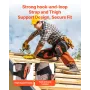 Knee Pads for Work, Extended Heavy Duty Construction Knee Pads with 2 Extension Straps, Anti-slip Foam Gel Knee Pads, Men & Wome