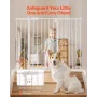 Baby Gate, 26-48 Inches Adjustable Width, 36 Inches High Dog Gate, Easy Step Walk Thru, for Child Pet Security, Pressure Mount K