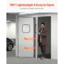 Traffic Swing Door, Single Panel Fits Door Opening 91.4 x 213.4 cm, Stainless Steel Commercial Swinging Doors with Hardware & Ac