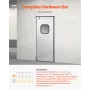 Traffic Swing Door, Single Panel Fits Door Opening 91.4 x 213.4 cm, Stainless Steel Commercial Swinging Doors with Hardware & Ac