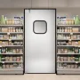Traffic Swing Door, Single Panel Fits Door Opening 91.4 x 213.4 cm, Stainless Steel Commercial Swinging Doors with Hardware & Ac