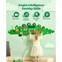 Dinosaur Activity Wall Busy Board Panels, 11 Activities, Montessori Sensory Wall Toy for Kids 3-12 Years, Montessori Learning Ac