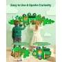 Dinosaur Activity Wall Busy Board Panels, 11 Activities, Montessori Sensory Wall Toy for Kids 3-12 Years, Montessori Learning Ac