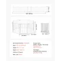 Baby Gate, 192 Inches Extra Wide, 28 Inches High 8-Panel Foldable Dog Gate, for Child Pet Security, One-Hand Open, Install Betwe