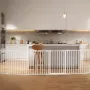 Baby Gate, 192 Inches Extra Wide, 28 Inches High 8-Panel Foldable Dog Gate, for Child Pet Security, One-Hand Open, Install Betwe