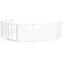 Baby Gate, 192 Inches Extra Wide, 28 Inches High 8-Panel Foldable Dog Gate, for Child Pet Security, One-Hand Open, Install Betwe