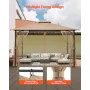 Udskiftning Mesh Gazebo Netting Screen til 10x12x7,3 ft Patio