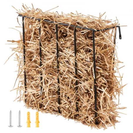 Livestock Hay Feeder 24 Gallons Wall Mounted Goat Hay Rack for Horses