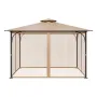Gazebo Netting Replacement, Fit Most 10 x 12 x 7.3 FT Gazebo, Outdoor Garden Gazebo Net, 4-Panel Sidewall Mesh Gazebo Curtain, P