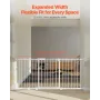Baby Gate, 60.6-63.3 Inches Adjustable Width, 30 Inches High Dog Gate, Easy Step Walk Thru, for Child Pet Security, Pressure Mou