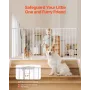 Baby Gate, 60.6-63.3 Inches Adjustable Width, 30 Inches High Dog Gate, Easy Step Walk Thru, for Child Pet Security, Pressure Mou