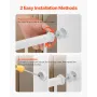 Baby Gate, 60.6-63.3 Inches Adjustable Width, 30 Inches High Dog Gate, Easy Step Walk Thru, for Child Pet Security, Pressure Mou