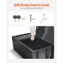 Package Delivery Boxes for Outside, 35.8 in Mailbox for Parcel with Lock, Galvanized Steel Package Drop Box with Anti-Theft Desi