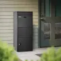 Package Delivery Boxes for Outside, 47.2 in Mailbox for Parcel with Lock, Galvanized Steel Package Drop Box with Anti-Theft Desi