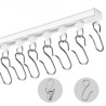 Ceiling Curtain Track Set 9.9 FT/3Â Meter Self Adhesive Room Divider White