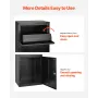 Package Delivery Boxes for Outside, 38.6 in Mailbox for Parcel with Lock, Galvanized Steel Package Drop Box with Anti-Theft Desi