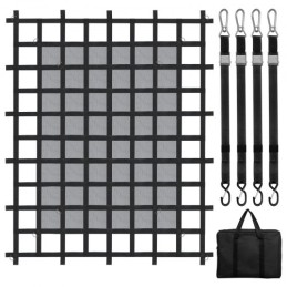 Lastnettet Heavy Duty Cargo Net 72 "X 57" Justerbare spænder & S-Hooks