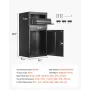 Package Delivery Boxes for Outside, 38.6 in Mailbox for Parcel with Lock, Galvanized Steel Package Drop Box with Anti-Theft Desi