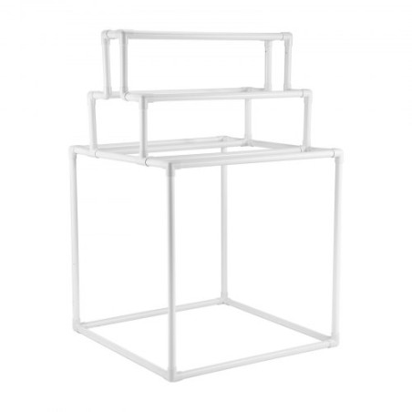 Towel Rack 8-Bar Outdoor PVC Towel Holder for Poolside Spa Bathroom White