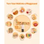 Puppy Activity Wall Busy Board Panels, 12 Activities, Montessori Sensory Wall Toy for Kids 3-12 Years, Montessori Learning Activ
