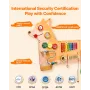 Puppy Activity Wall Busy Board Panels, 12 Activities, Montessori Sensory Wall Toy for Kids 3-12 Years, Montessori Learning Activ