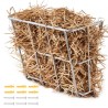 Livestock Hay Feeder 18.5 Gallons Wall Mounted Goat Hay Rack for Horses