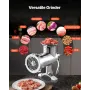 Manual Meat Grinder, 304 Stainless Steel Hand Meat Grinder with Steel Table Clamp, Meat Mincer Sausage Maker with 1 Cutting Blad