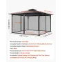 Udskiftning Mesh Gazebo Netting Screen til 12x12x7,5 ft Patio
