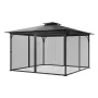 Gazebo Netting Replacement, Fit Most 12 x 12 x 7.5 FT Gazebo Curtain, Outdoor Garden Net, 4-Panel Sidewall Mesh Net, Patio Midge