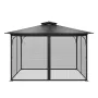 Gazebo Netting Replacement, Fit Most 12 x 12 x 7.5 FT Gazebo Curtain, Outdoor Garden Net, 4-Panel Sidewall Mesh Net, Patio Midge