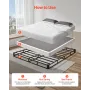 Boks Spring Queen Size Bed Frame med stofklud 79,1L x 59,6W x