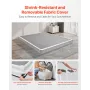 Box Spring, Queen Size Bed Frame with Washable Fabric Cloth, Heavy Duty Metal Frame for Queen Bed, 5 in Mattress Foundation, 350