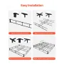 Box Spring, Queen Size Bed Frame with Washable Fabric Cloth, Heavy Duty Metal Frame for Queen Bed, 5 in Mattress Foundation, 350