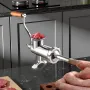 Manual Meat Grinder, 304 Stainless Steel Hand Meat Grinder with Steel Table Clamp, Meat Mincer Sausage Maker with 1 Cutting Blad