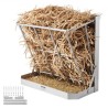Wall Mounted Goat Hay Feeder 2 in 1 Hay and Grain Feeder 21 Gallons
