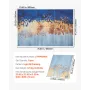 6 Pack Art Acoustic Panels, 70.87 x 47.24 x 0.4 inch Soundproof Wall Tiles, Self Adhesive Decorative Sound Dampening Absorbing B
