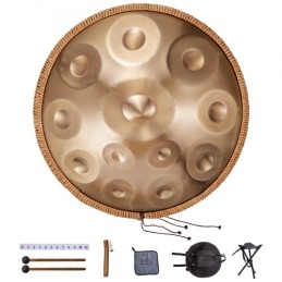 Handpan Drum 22 in 12 Notes D Minor Hand Drum Instrument with Mallet