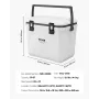 Portable Cooler, 38 QT Hard Cooler with Ice Retention, Heavy-Duty Handles and Cup Holder, Lightweight Rigid Material Insulated P