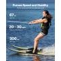 Water Skis 170.2 cm / 67 inch, Water Ski with X-9 Adjustable Horseshoe Bindings & Padded Rear Toe Plate, High-gloss UV Coating W