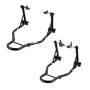 Motorcycle Stand Lift, 1100lbs Capacity Front Rear Combo Stand Lift, Front Wheel Dual-Fork Stand, Rear U+L Fork Swingarm Spool S